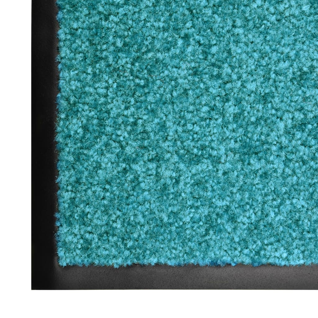 vidaXL Doormat Washable Cyan 40x60 cm