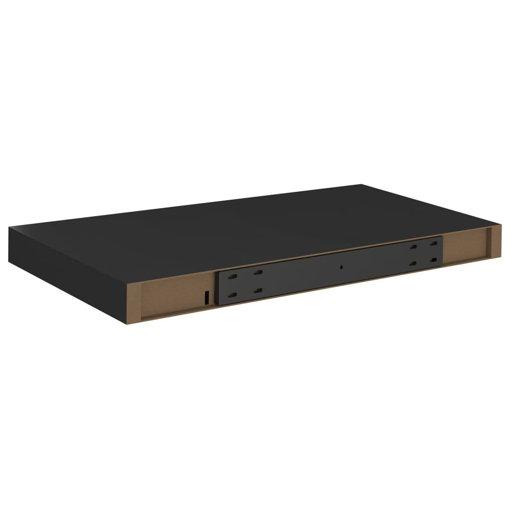 Floating Wall Shelf Black 50x23x3.8 cm MDF