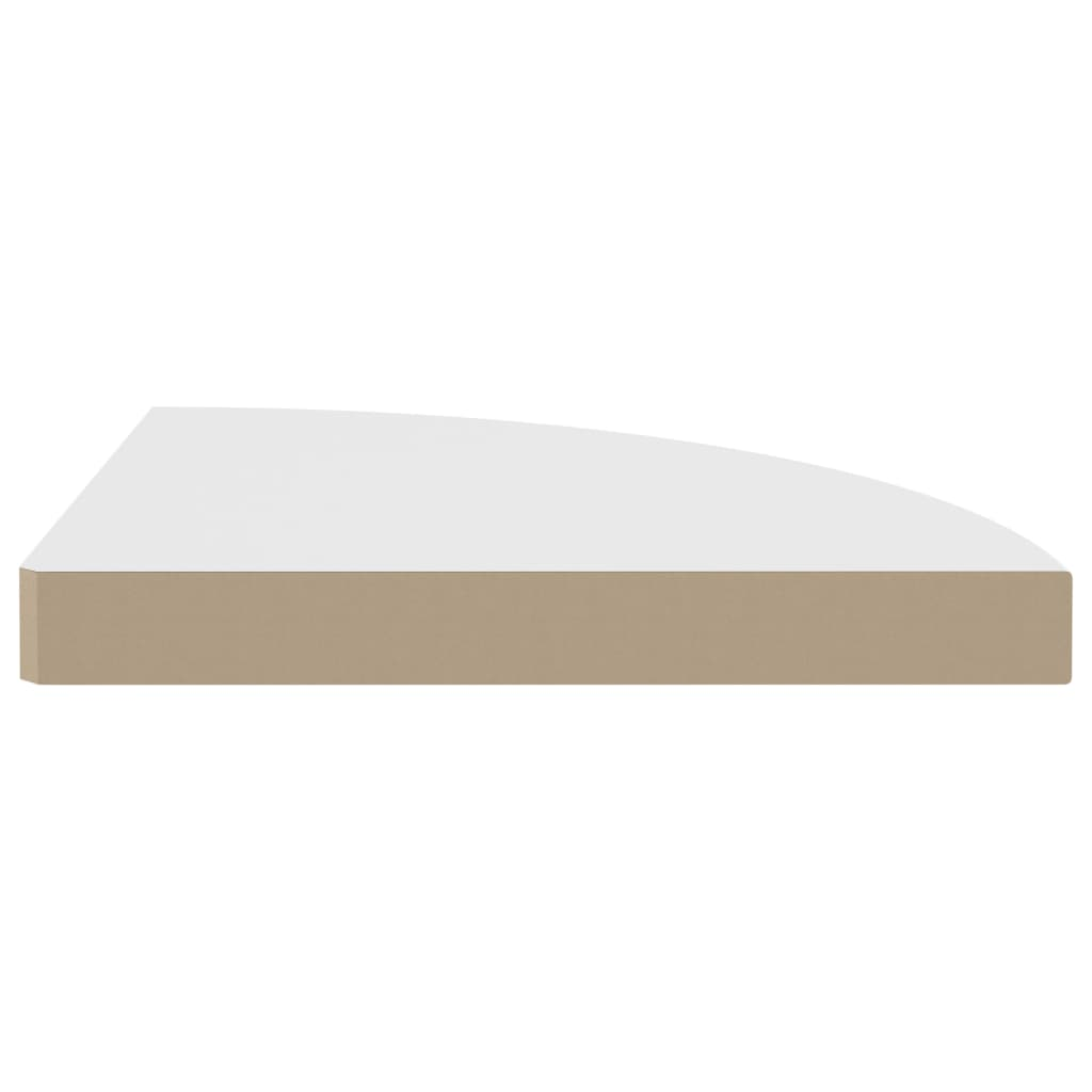 Floating Corner Shelf White 35x35x3.8 cm MDF
