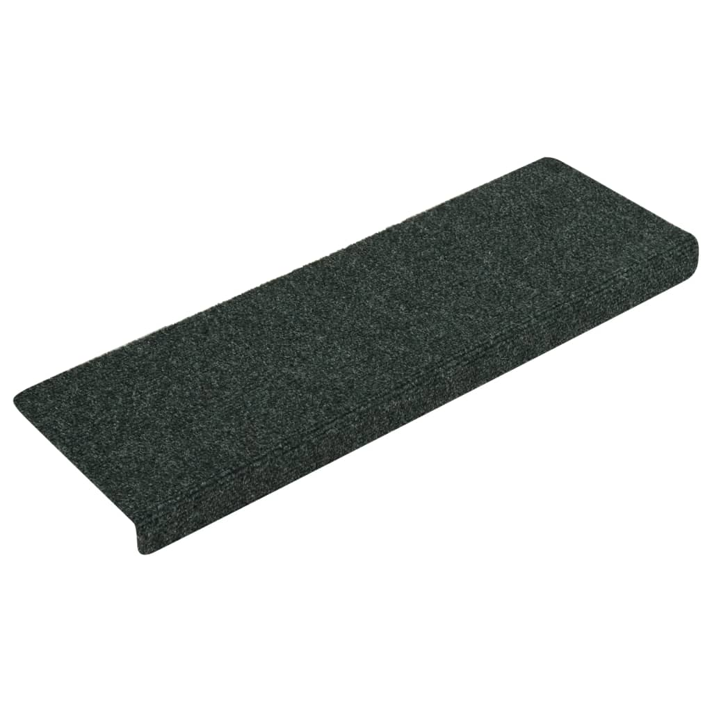 vidaXL Stair Mats 15 pcs Needle Punch 65x21x4 cm Brown