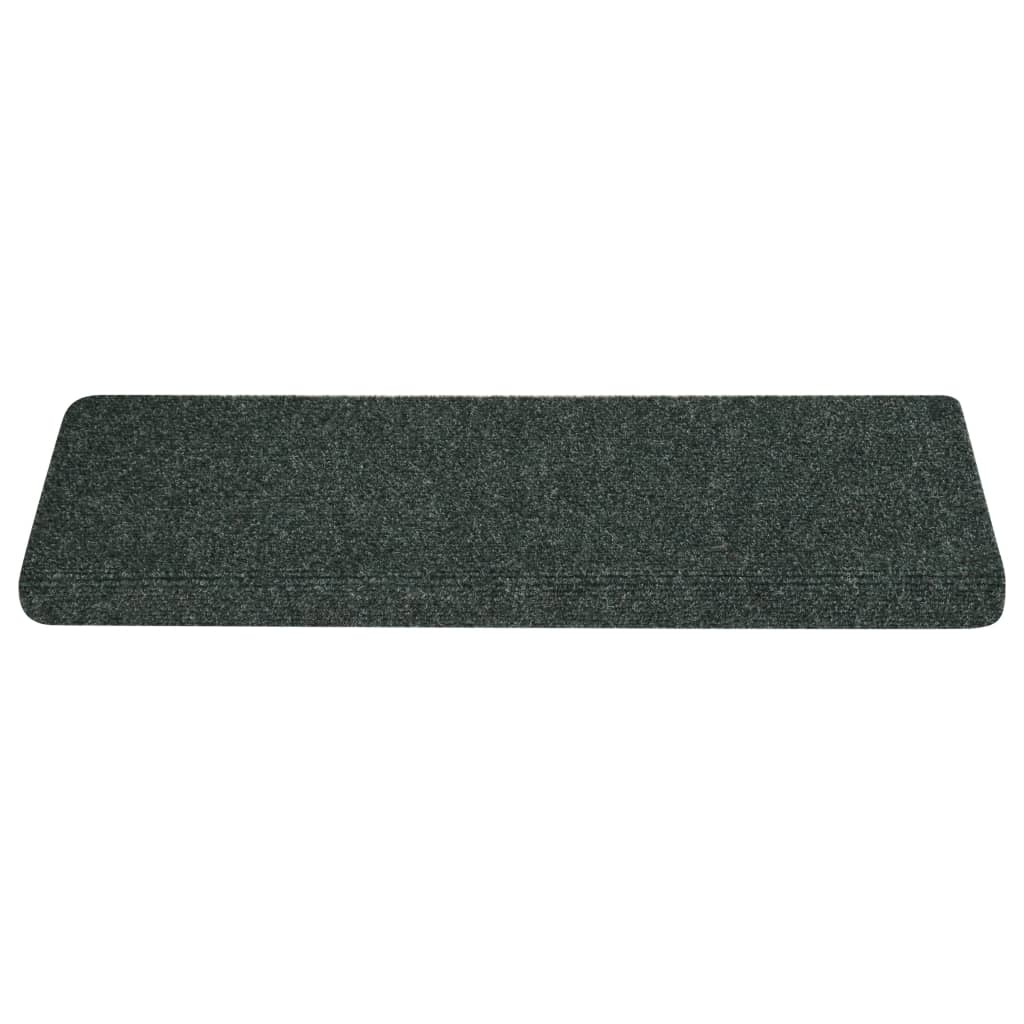 vidaXL Stair Mats 15 pcs Needle Punch 65x21x4 cm Brown