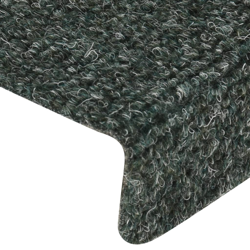 vidaXL Stair Mats 15 pcs Needle Punch 65x21x4 cm Brown