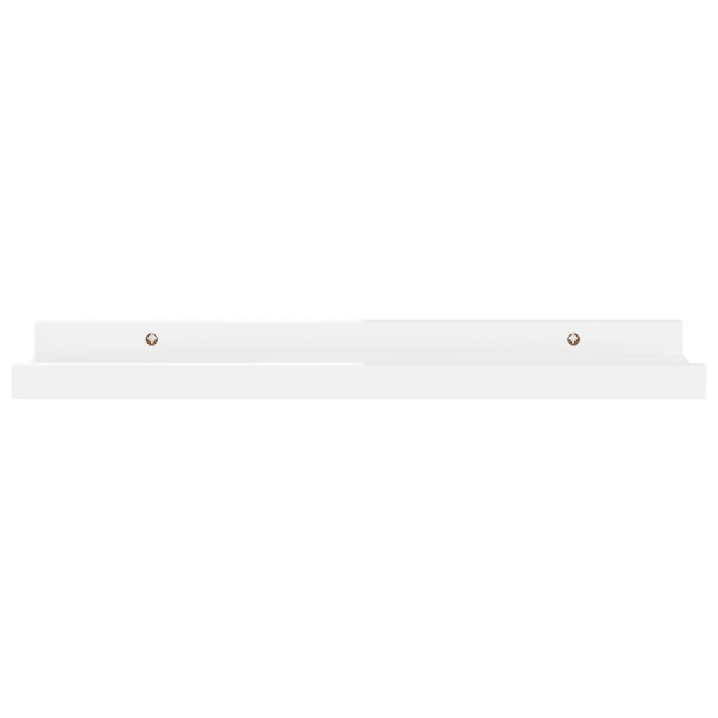 Wall Shelves 2 pcs High Gloss White 40x9x3 cm