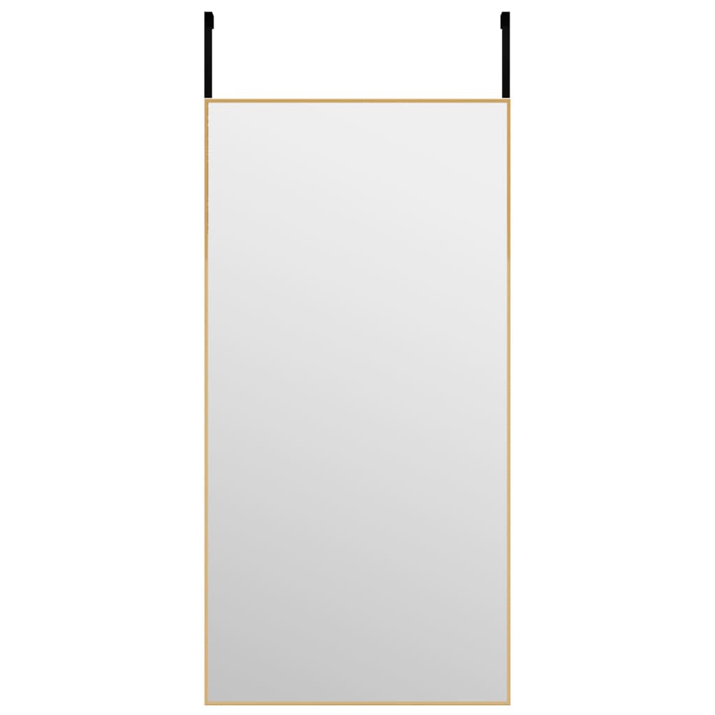 Door Mirror Gold 40x80 cm Glass and Aluminium