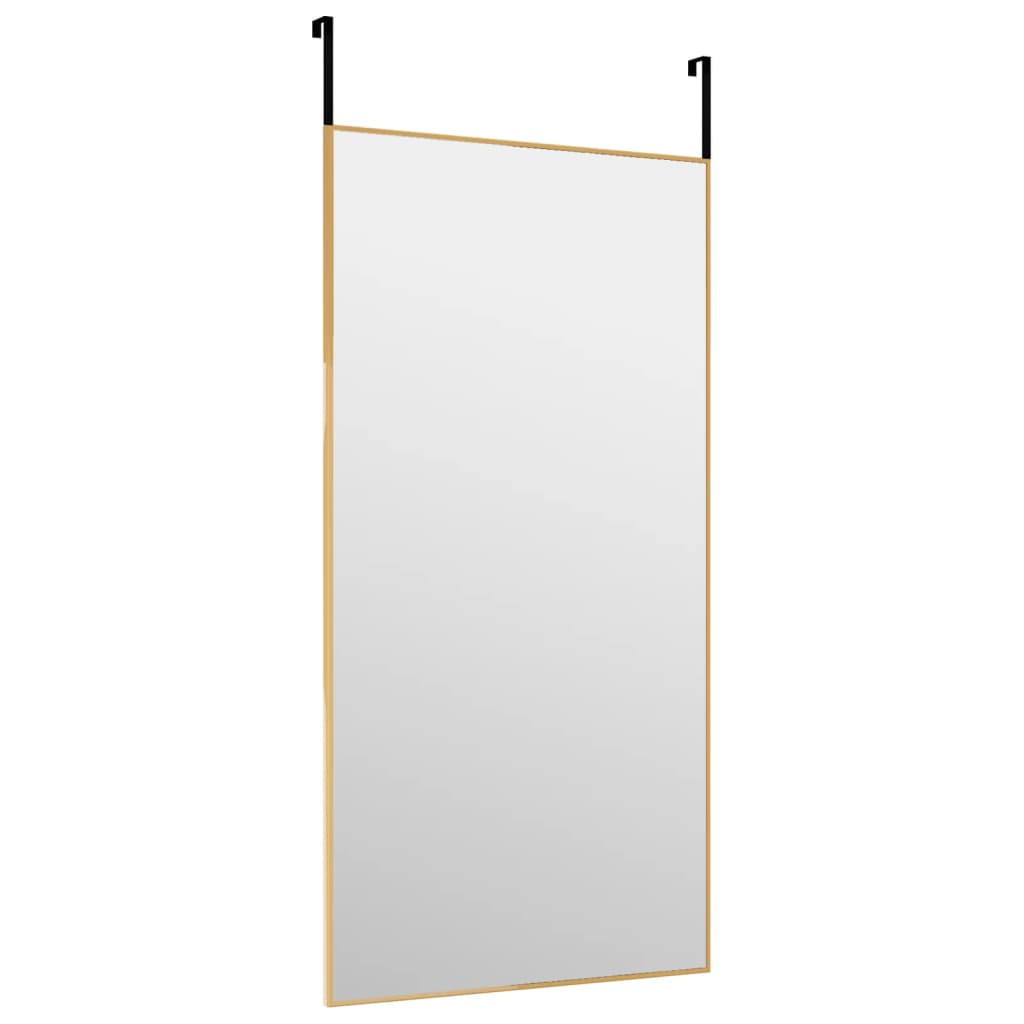 Door Mirror Gold 40x80 cm Glass and Aluminium
