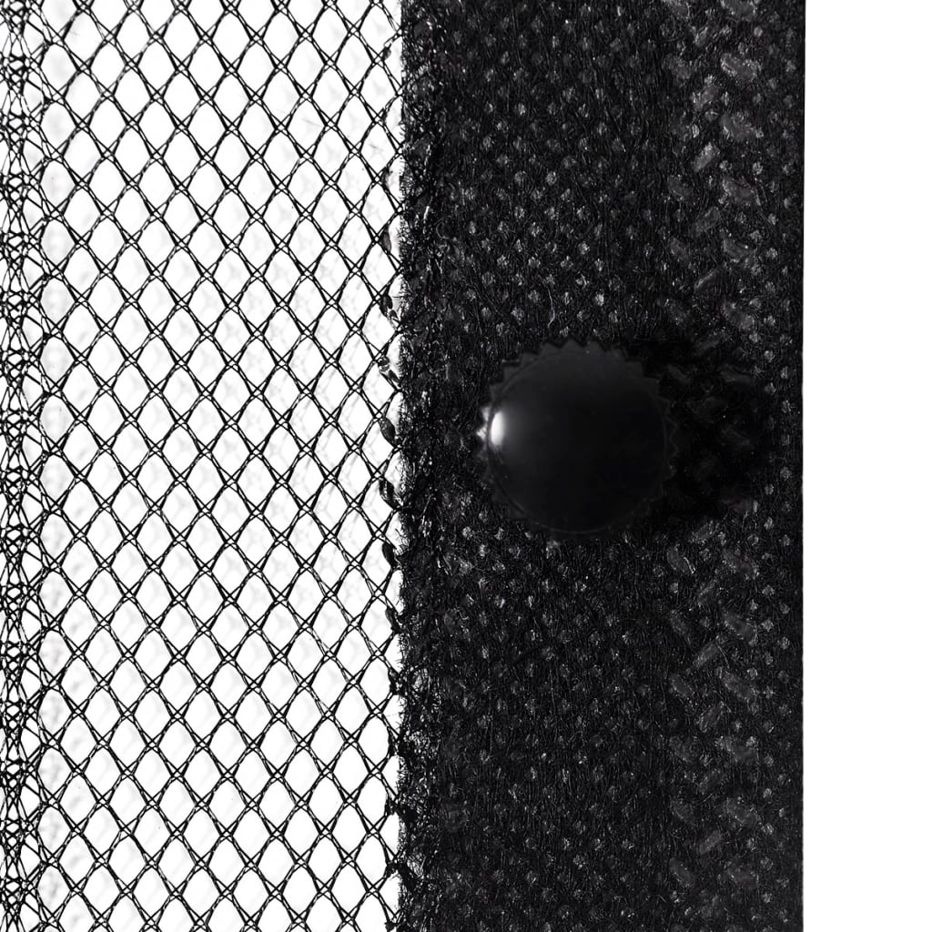 vidaXL Insect Door Curtain 210 x 100 cm 2 pcs Magnet Black
