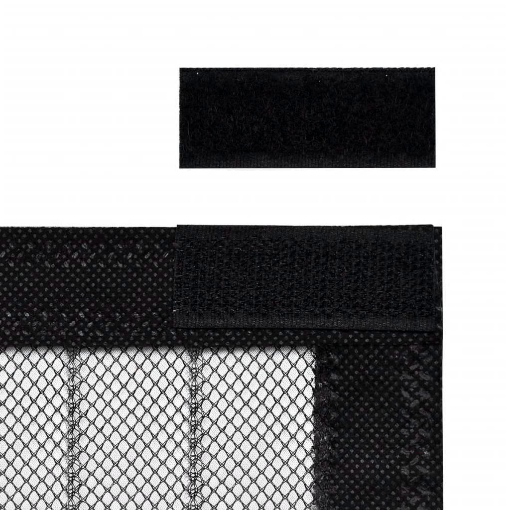vidaXL Insect Door Curtain 210 x 100 cm 2 pcs Magnet Black
