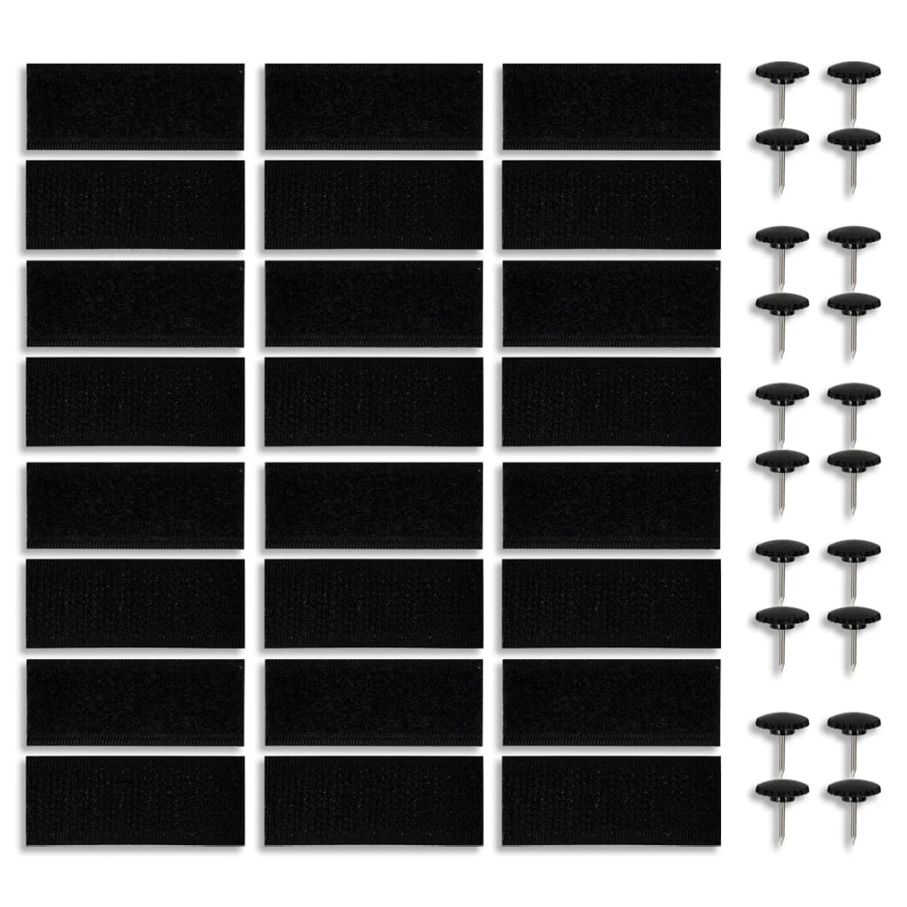 vidaXL Insect Door Curtain 210 x 100 cm 2 pcs Magnet Black