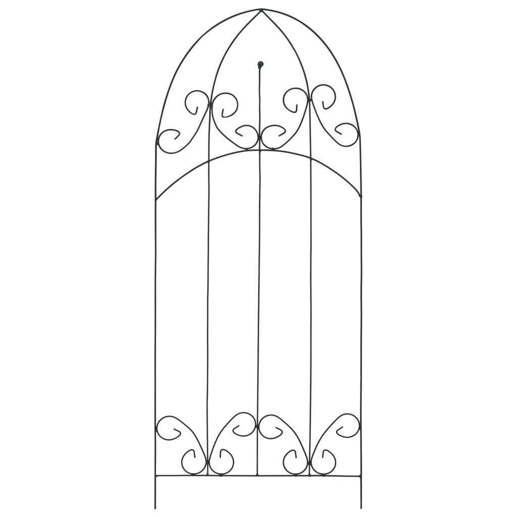 vidaXL Plant Climbing Racks 3 pcs Black 40x100 cm Iron