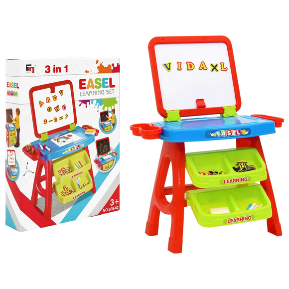 vidaXL 3-1 Children Easel and Learning Desk Play Set