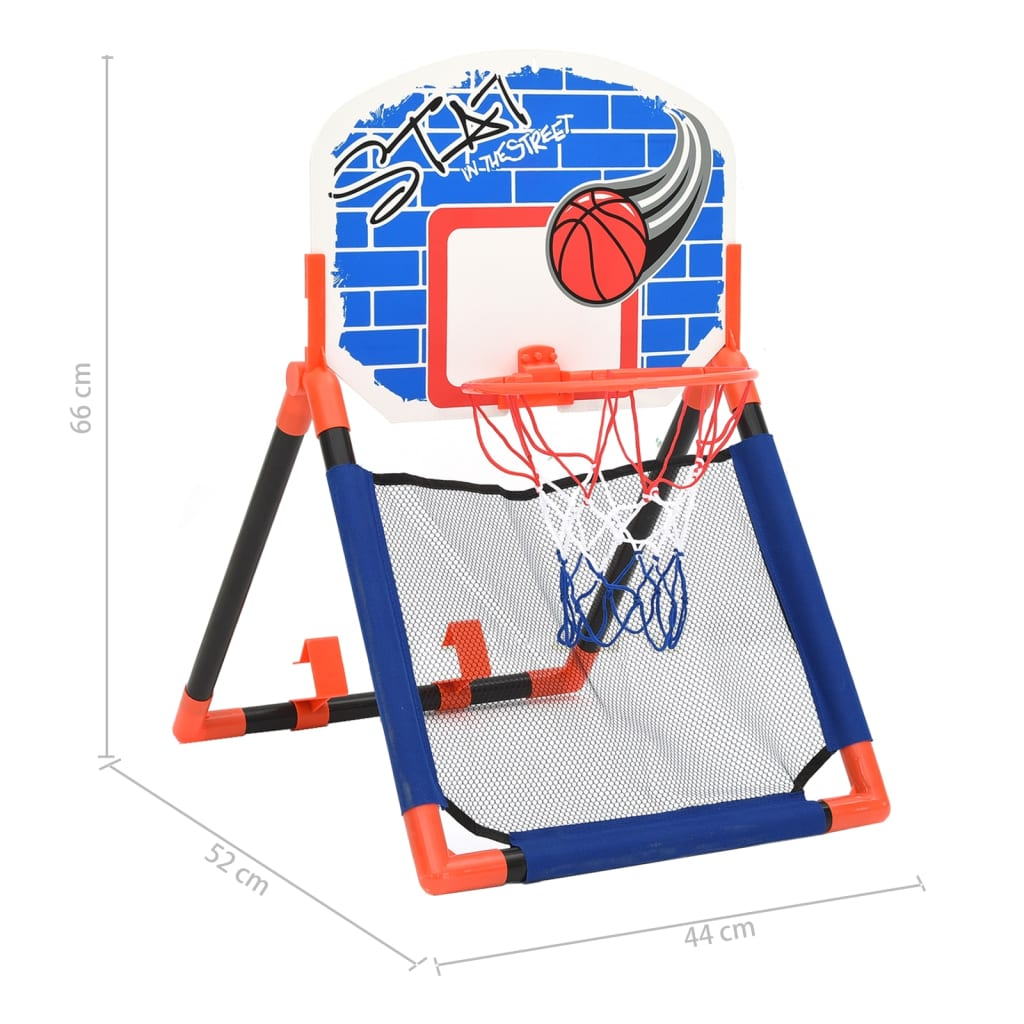 vidaXL Children Basketball Set Multifunctional Floor and Wall
