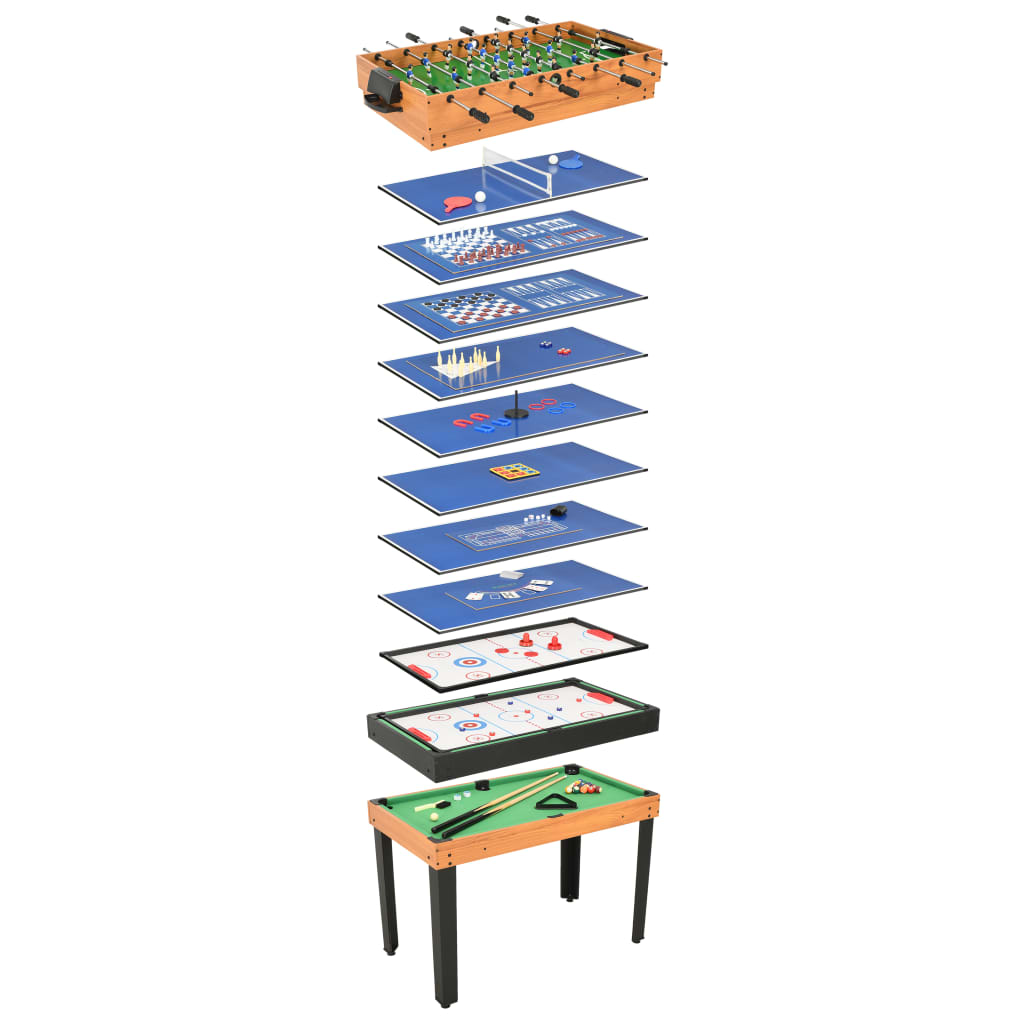 15-in-1 Multi Game Table 121 x 61 x 82 cm Maple