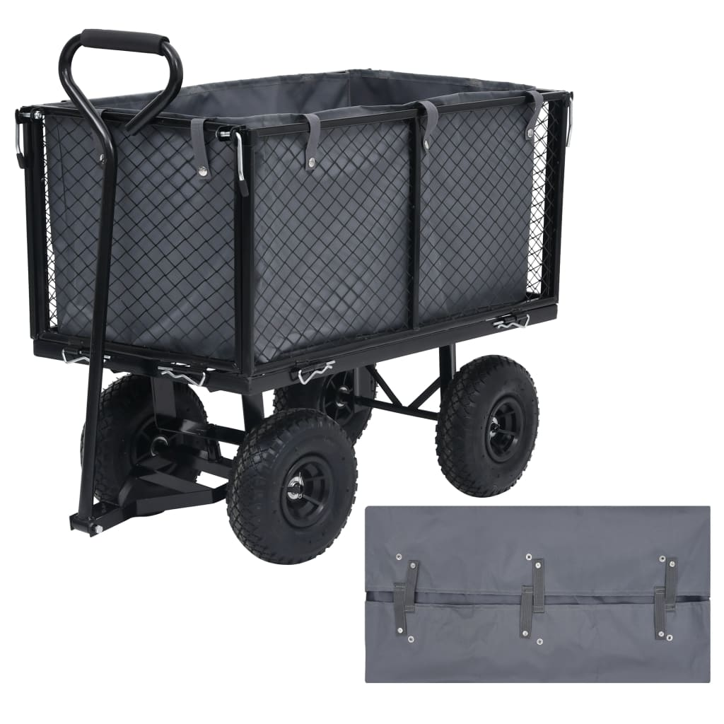 vidaXL Garden Cart Liner Dark Grey 81x41x40 cm Fabric