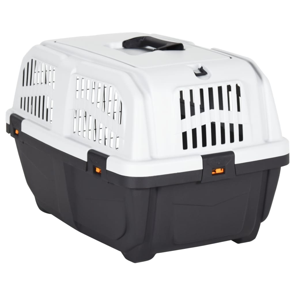 vidaXL Pet Carrier with Metal Door 60x40x39 cm Polypropylene