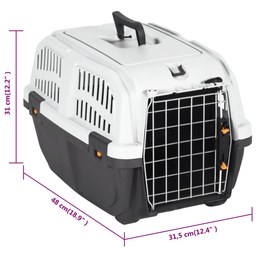 Pet Carrier with Metal Door 48x31.5x31 cm Polypropylene
