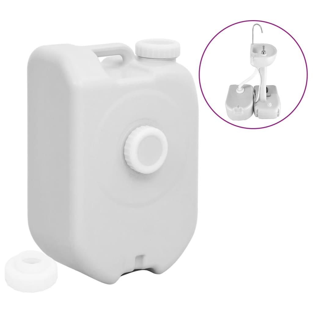 vidaXL Portable Water Tank with Adapter 24 L Grey