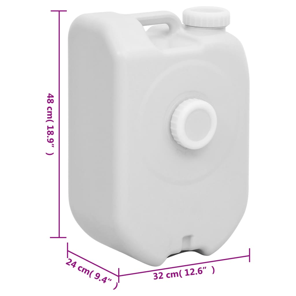 vidaXL Portable Water Tank with Adapter 24 L Grey