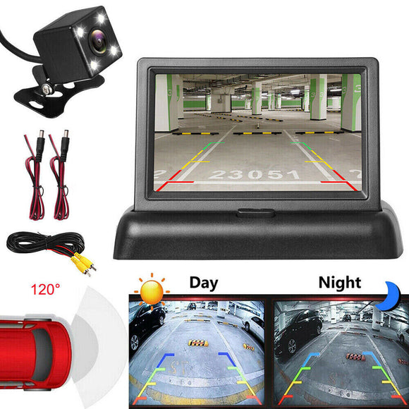 Rear View Reversing Camera Kit HD Monitor Parking Night Vision Car Van Bus Truck