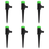 vidaXL Rotating Sprinklers 6 pcs Green and Black 3x6x19.5 cm ABS & PP