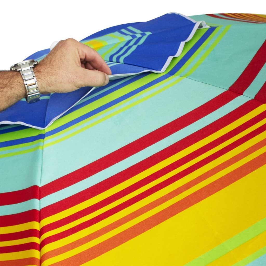 Eurotrail Beach Umbrella UPF 50+ Rainbow