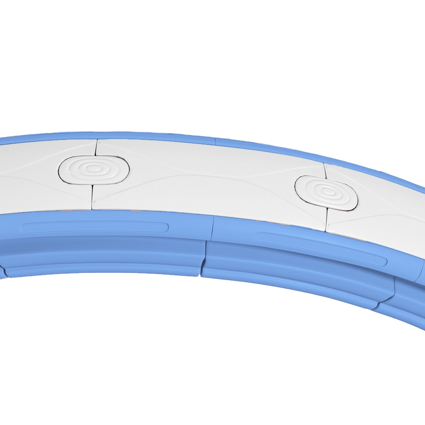 SPORTNOW Smart Weighted Hula Hoop, Massage Hula Ring w/ 16 Detachable Knots, 360Â° Auto-Rotating Ball, Digital Counter Light Blue