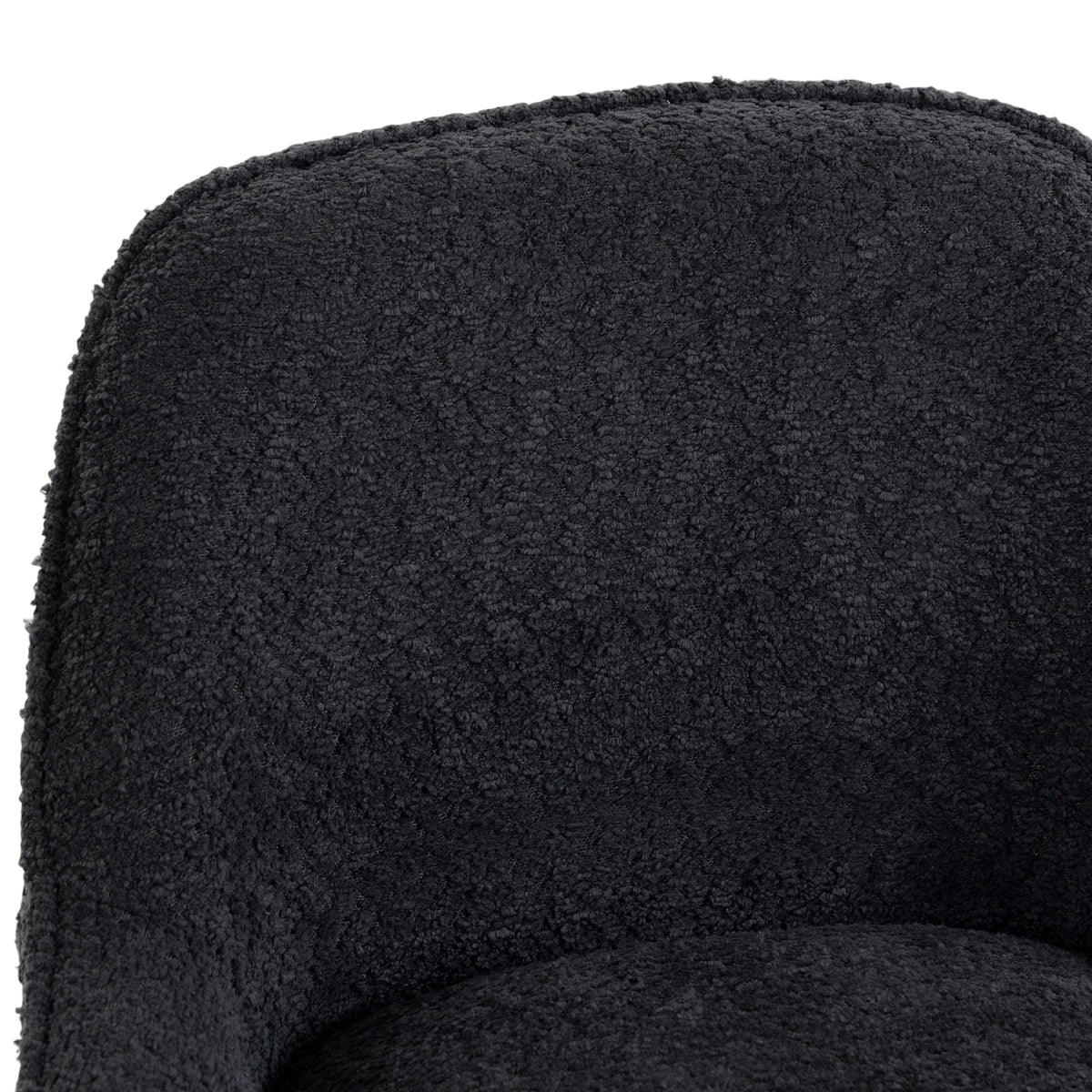 HOMCOM Bar Stools Set of 2, 64 cm Modern Linen-Touch Fabric 360Â° Swivel Counter Height Bar Chairs, Black