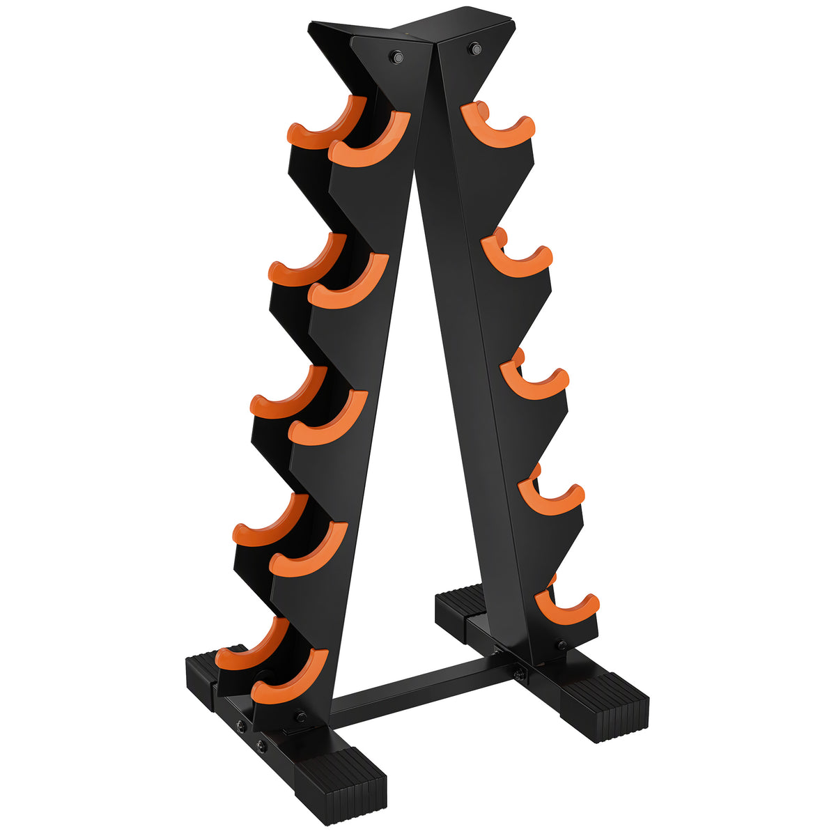 SPORTNOW 5-Tier Dumbbell Rack, A-Frame Weight Stand with Protective Washers, Non-Slip Feet, Space-Saving Storage for Home Gym Default Title