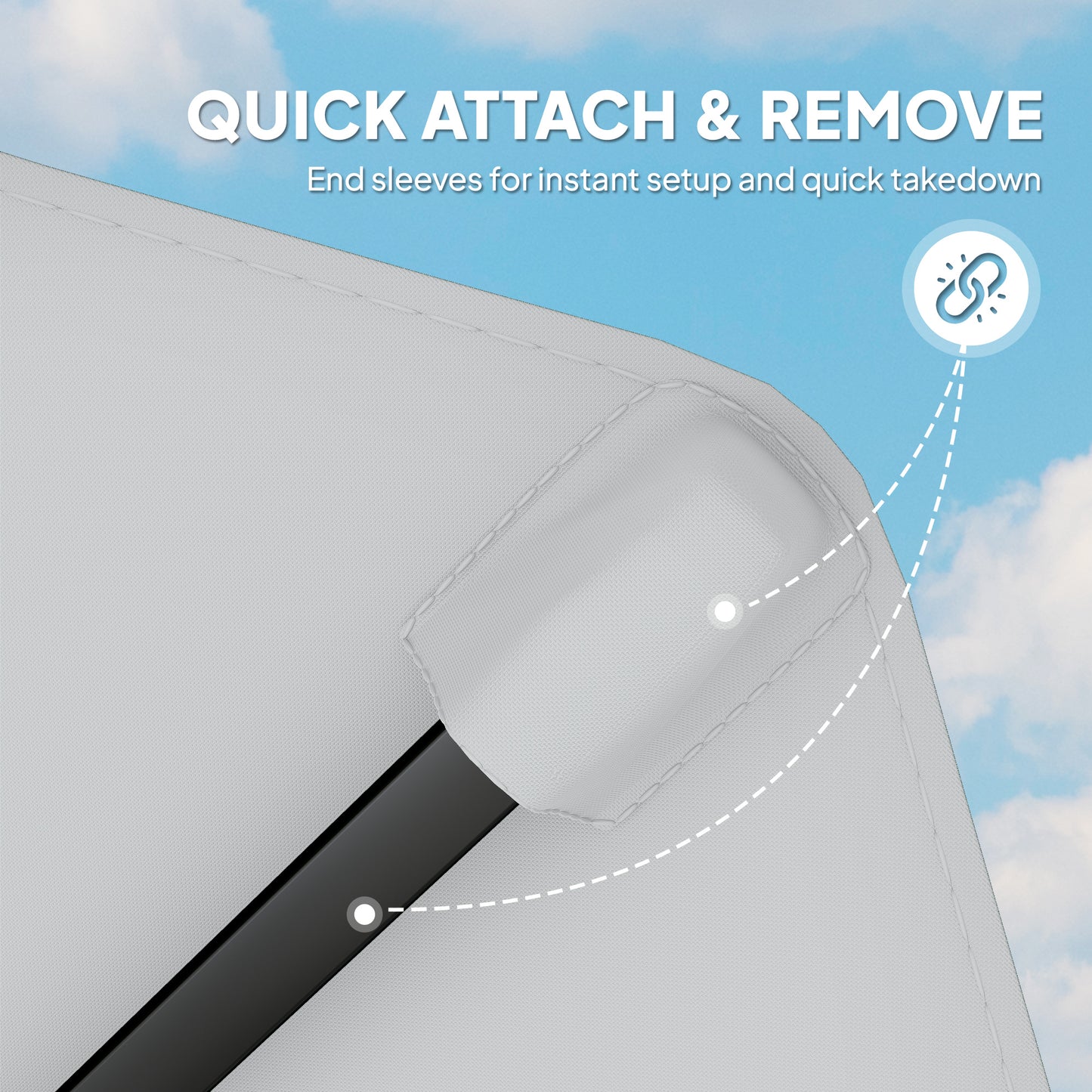 Outsunny 3 m Replacement Parasol Canopy with Top Vent, UPF 50+ Garden Parasol Replacement Canopy, 8 Rib Parasol Cover Replacement Fits Various Frames, Cream