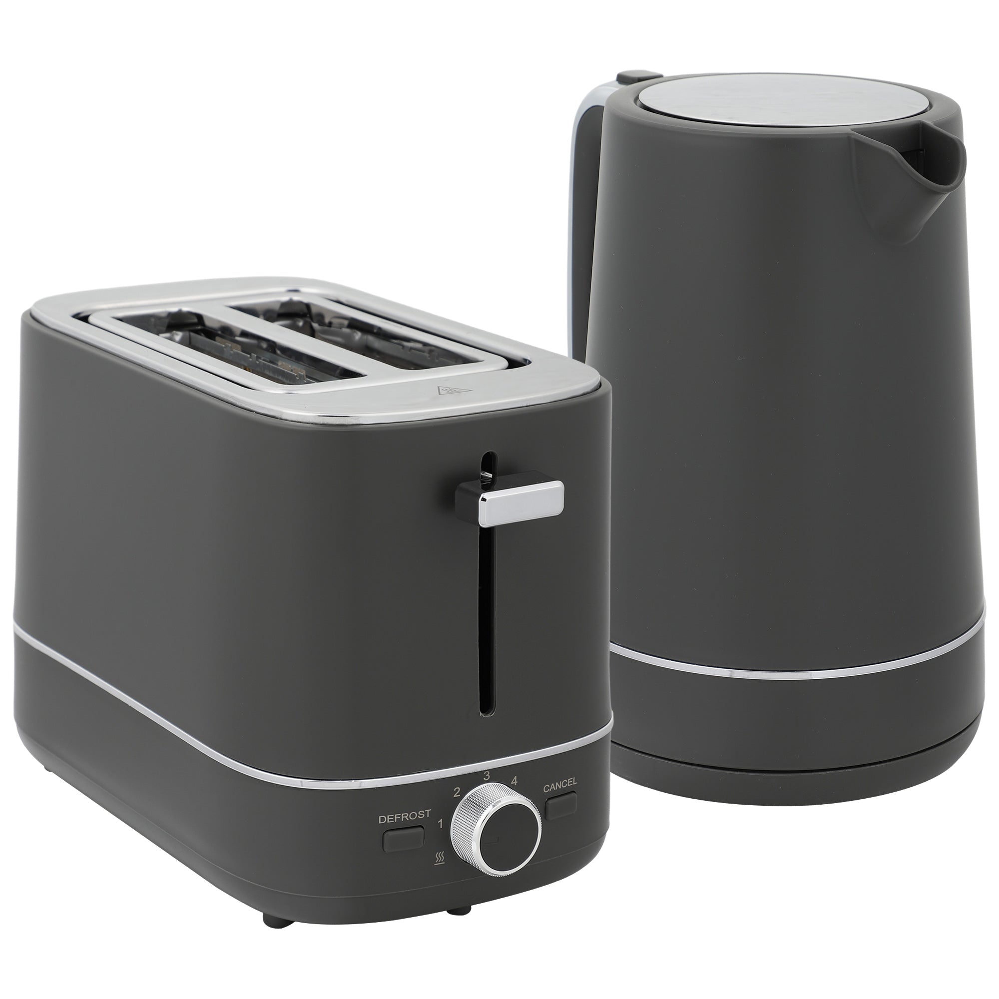 HOMCOM Kettle and Toaster Set, 1.7L 3000W Fast Boil Kettle & 2 Slice T ...