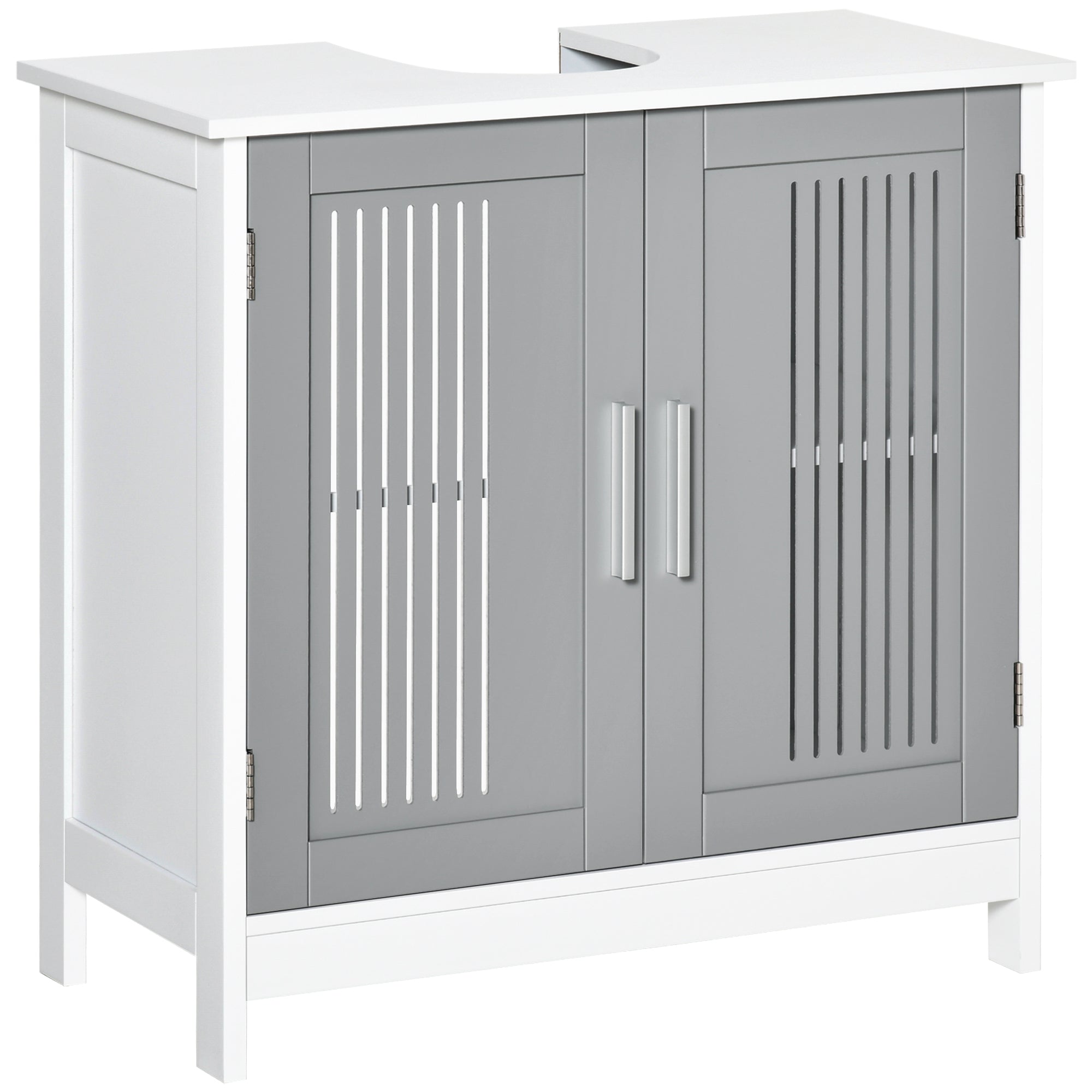 kleankin Modern Under Sink Cabinet with 2 Doors, Bathroom Vanity Unit ...
