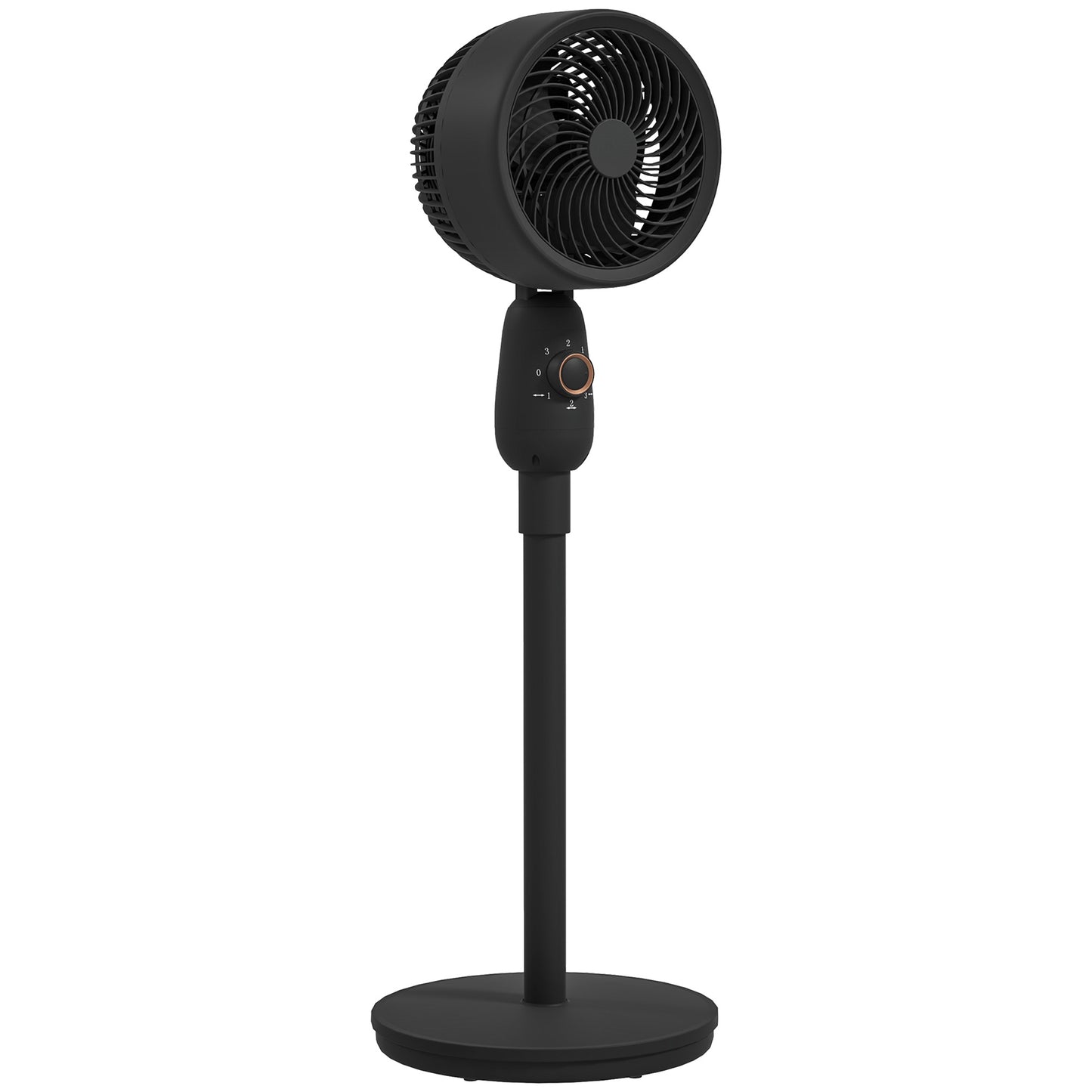 HOMCOM Pedestal Fan, Powerful Air Circulator, 36 Inch Floor Standing Fan with 3 Speed Settings, 70Â° Oscillating for Bedroom, Home and Office, Black