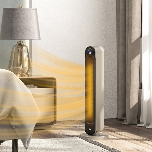 HOMCOM 2kW PTC Ceramic Tower Heater, 10-35Â°C Temperature Range