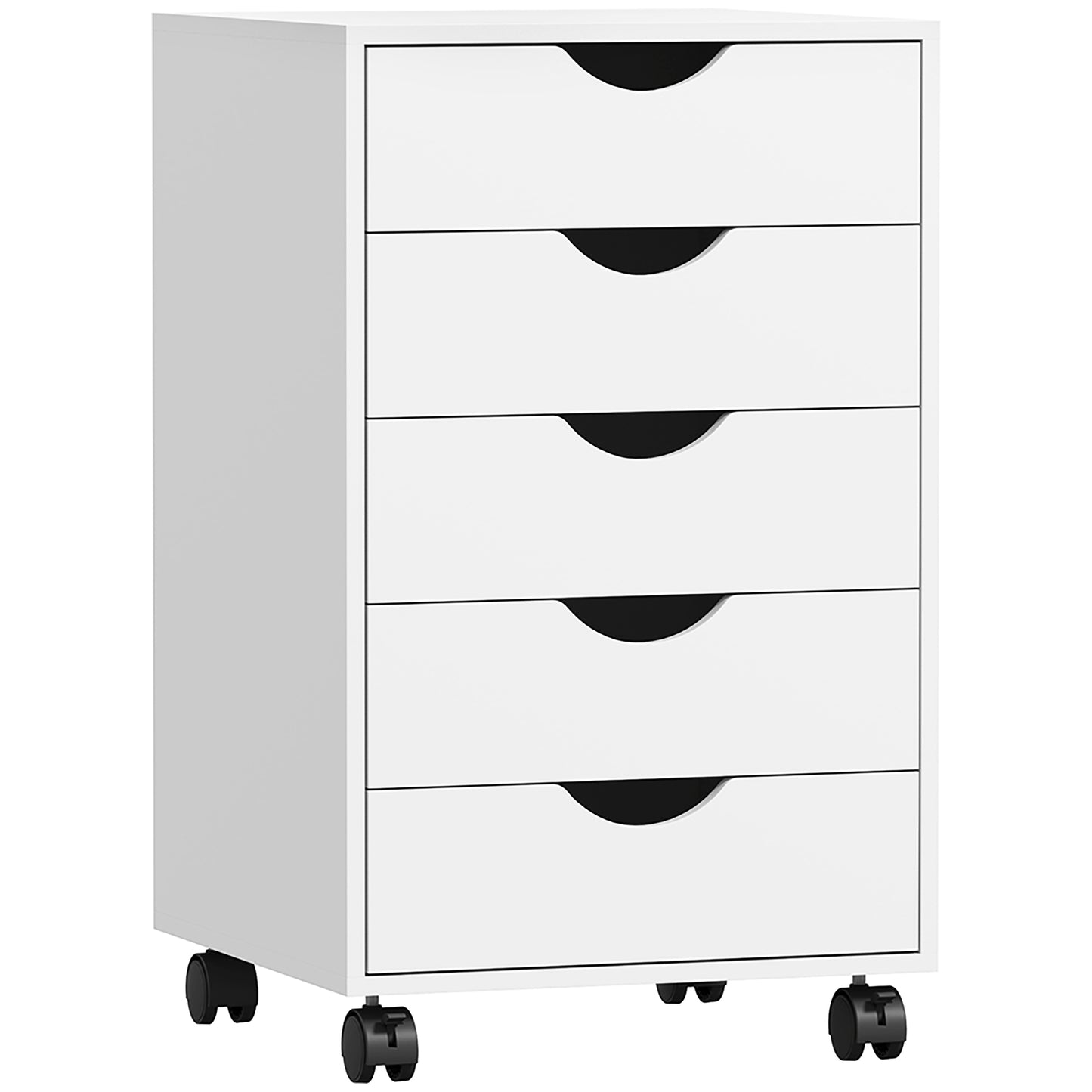 HOMCOM Five-Drawer Filing Cabinet - White Default Title