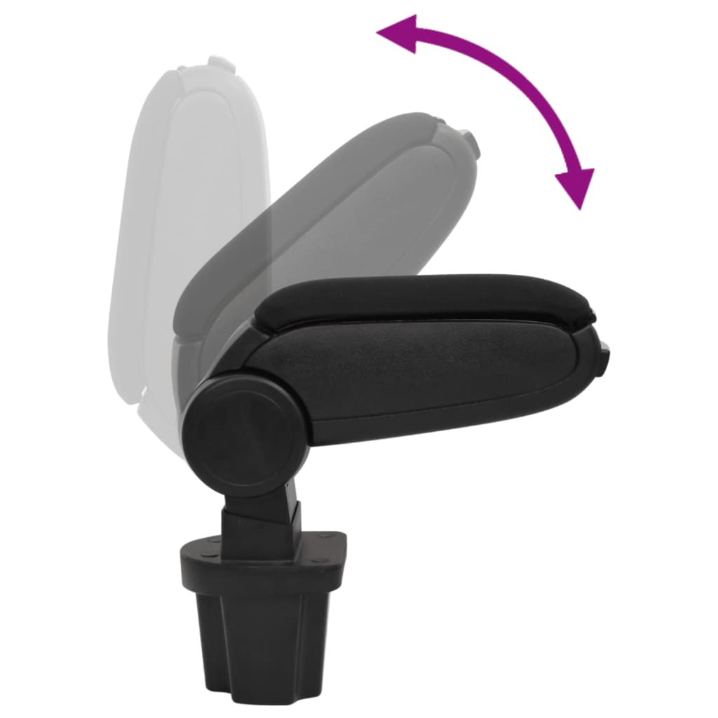 Car Armrest Black 13.5x32.5x(31-46.5) cm ABS