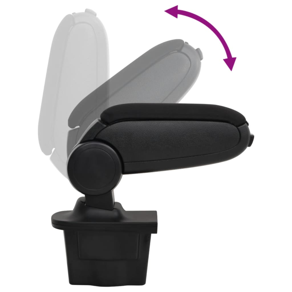 Car Armrest Black 16x35x(30-49) cm ABS