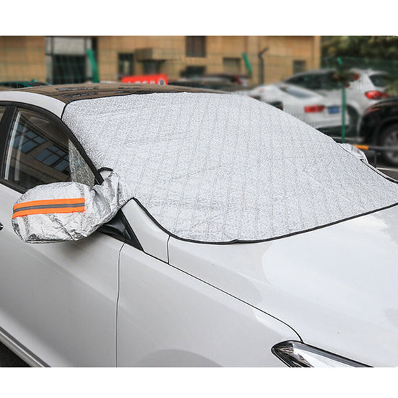 4 Layers Magnetic Car Windscreen Cover Winter Ice Frost Snow Protector Sunshade