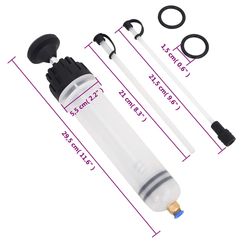vidaXL Brake Bleeder White and Black 0.2 L