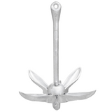 vidaXL Folding Anchor Silver 2.5 kg Malleable Iron