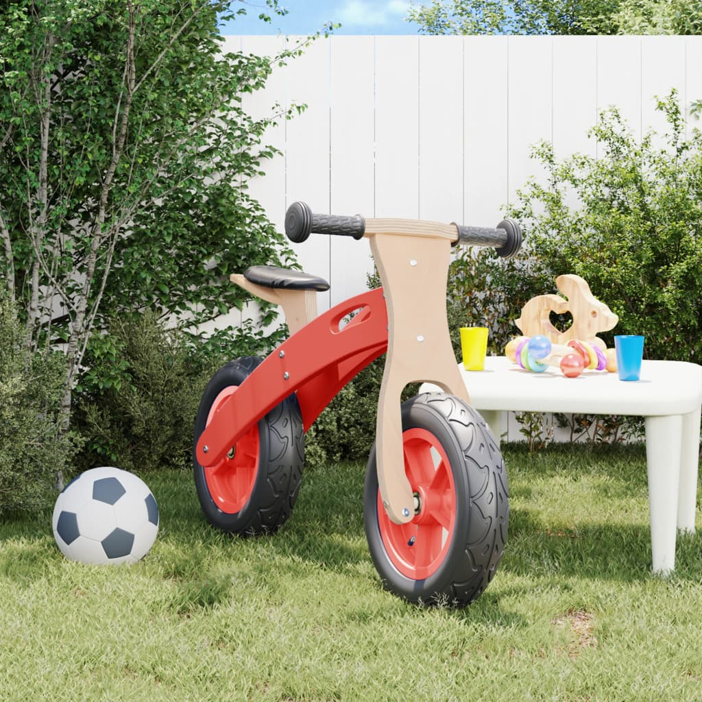 vidaXL Balance Bike for Children with Air Tyres Red