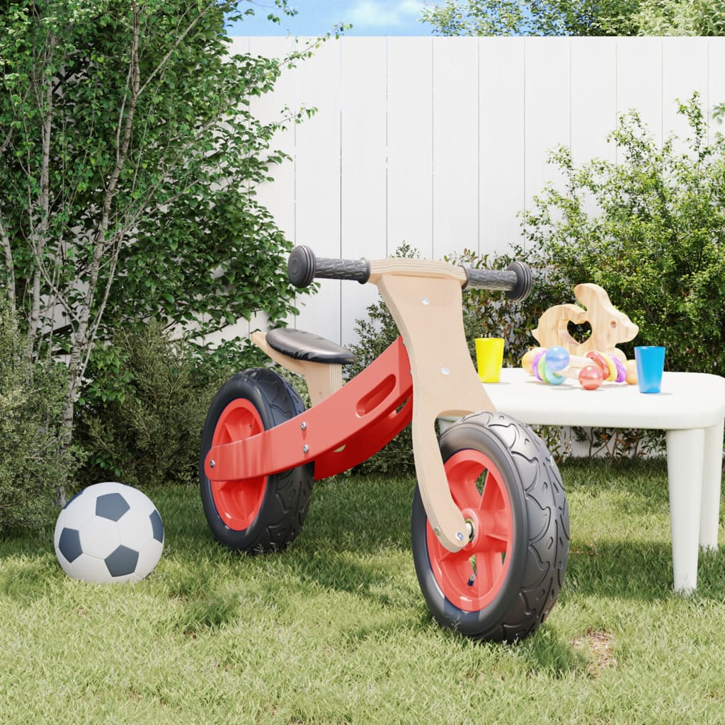 vidaXL Balance Bike for Children with Air Tyres Red