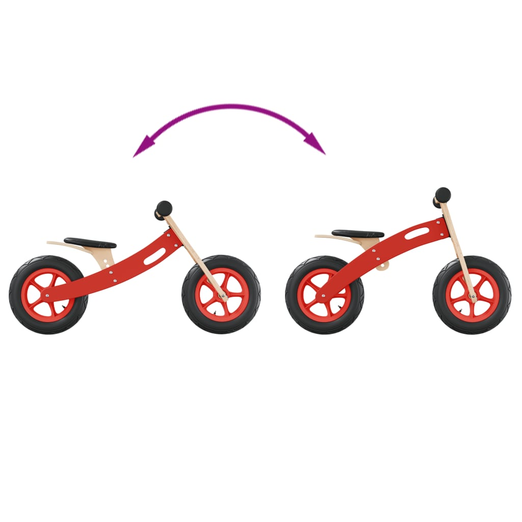 vidaXL Balance Bike for Children with Air Tyres Red