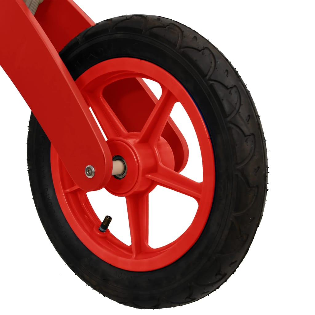 vidaXL Balance Bike for Children with Air Tyres Red