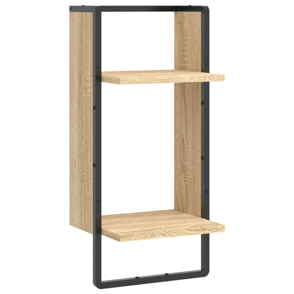 Wall Shelf with Bar Sonoma Oak 30x25x65 cm