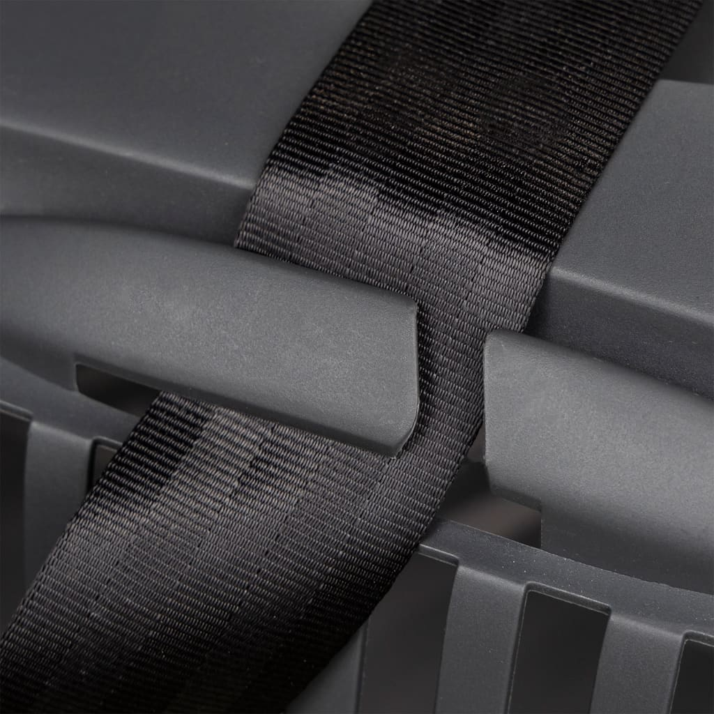 Pet Transport Box Grey and Black 48x32x31 cm PP