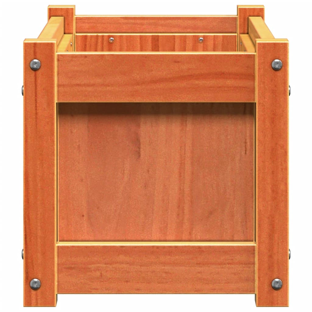 vidaXL Garden Planter Wax Brown 60x31x31 cm Solid Wood Pine