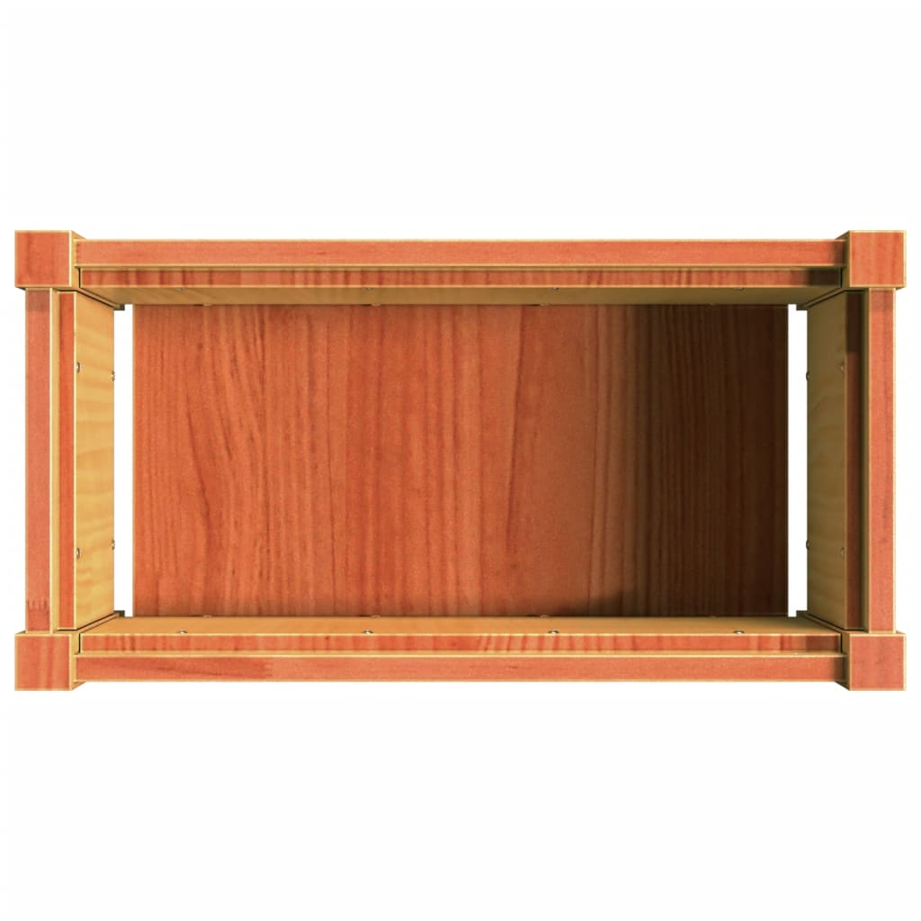 vidaXL Garden Planter Wax Brown 60x31x31 cm Solid Wood Pine