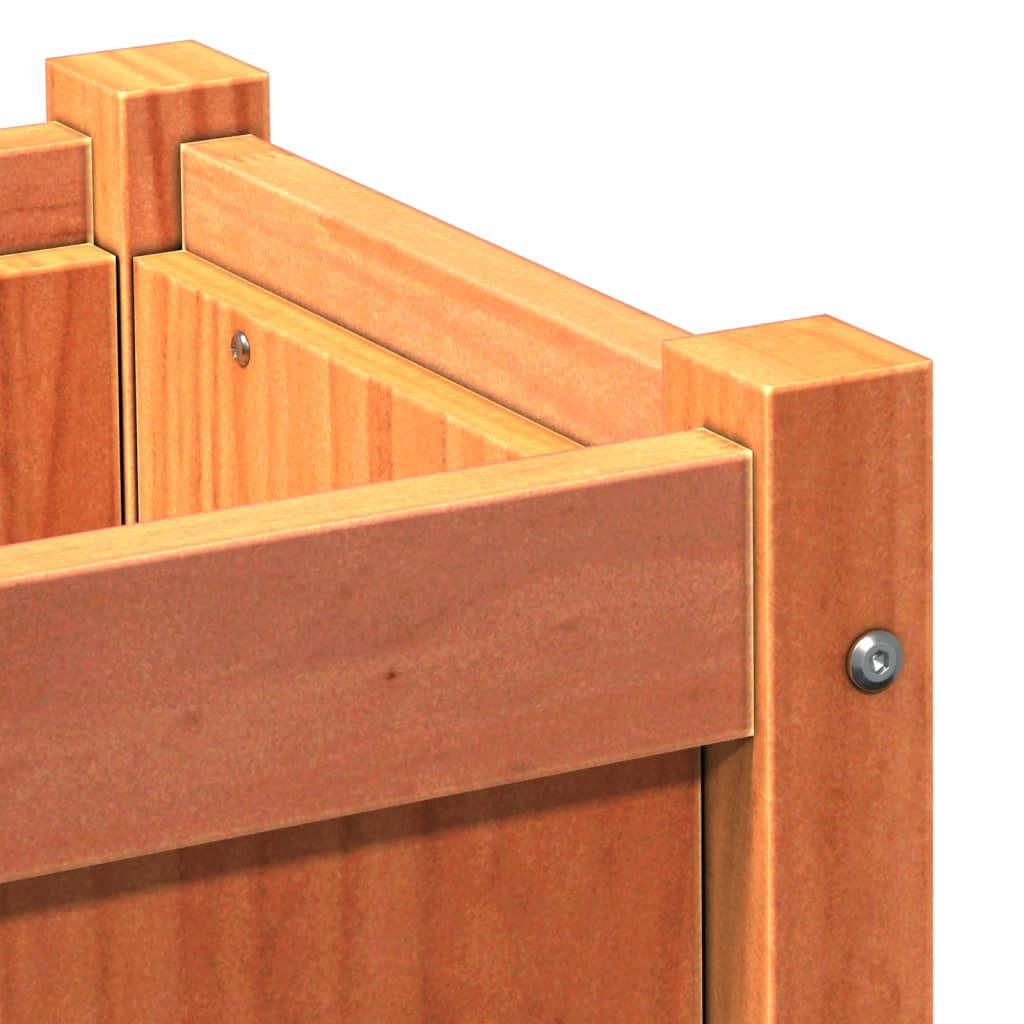 vidaXL Garden Planter Wax Brown 60x31x31 cm Solid Wood Pine