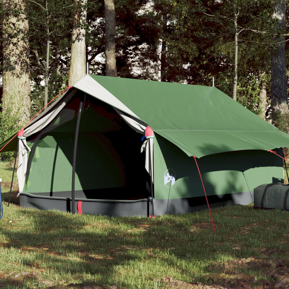 vidaXL Camping Tent 2 Persons Green 193x122x96 cm 185T Taffeta