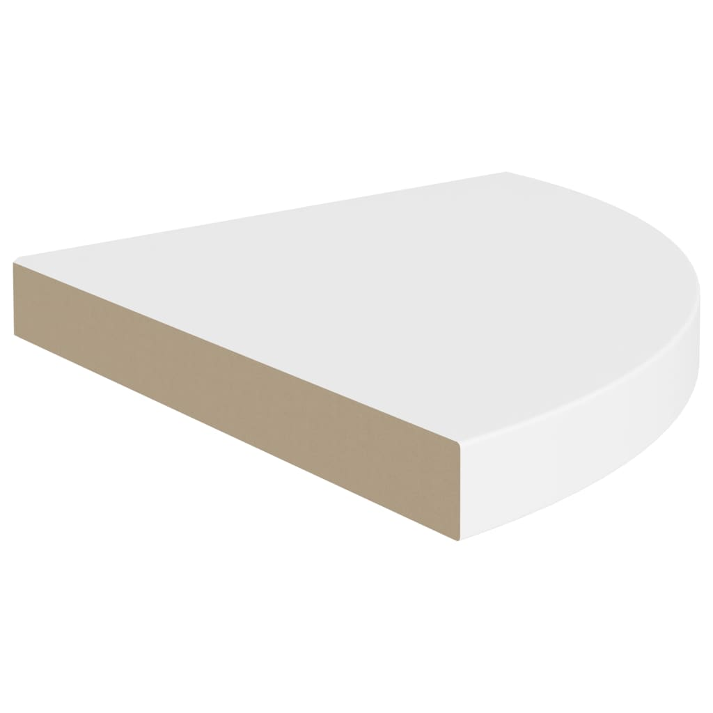 Floating Corner Shelf White 35x35x3.8 cm MDF
