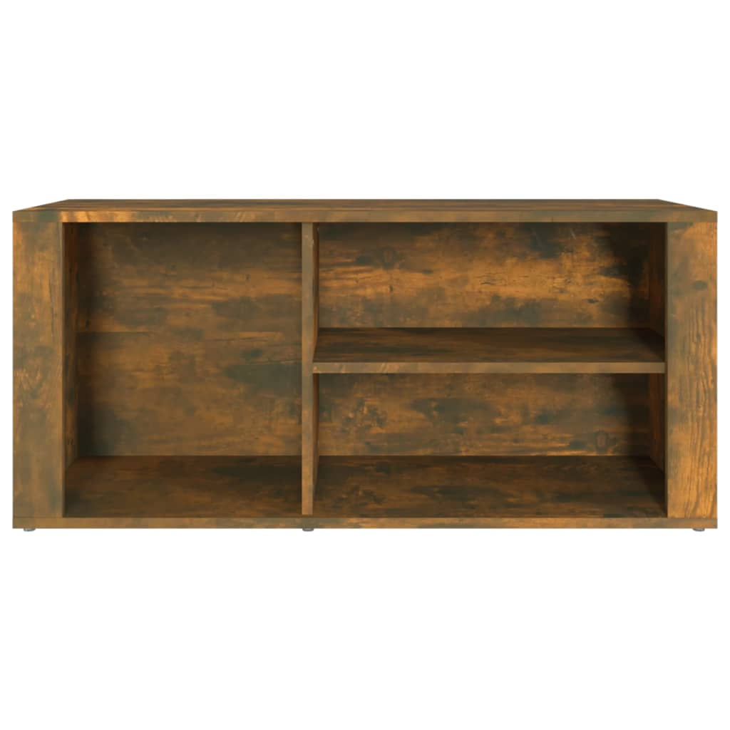 vidaXL Shoe Cabinet Smoked Oak 100x35x45 cm Engineered Wood